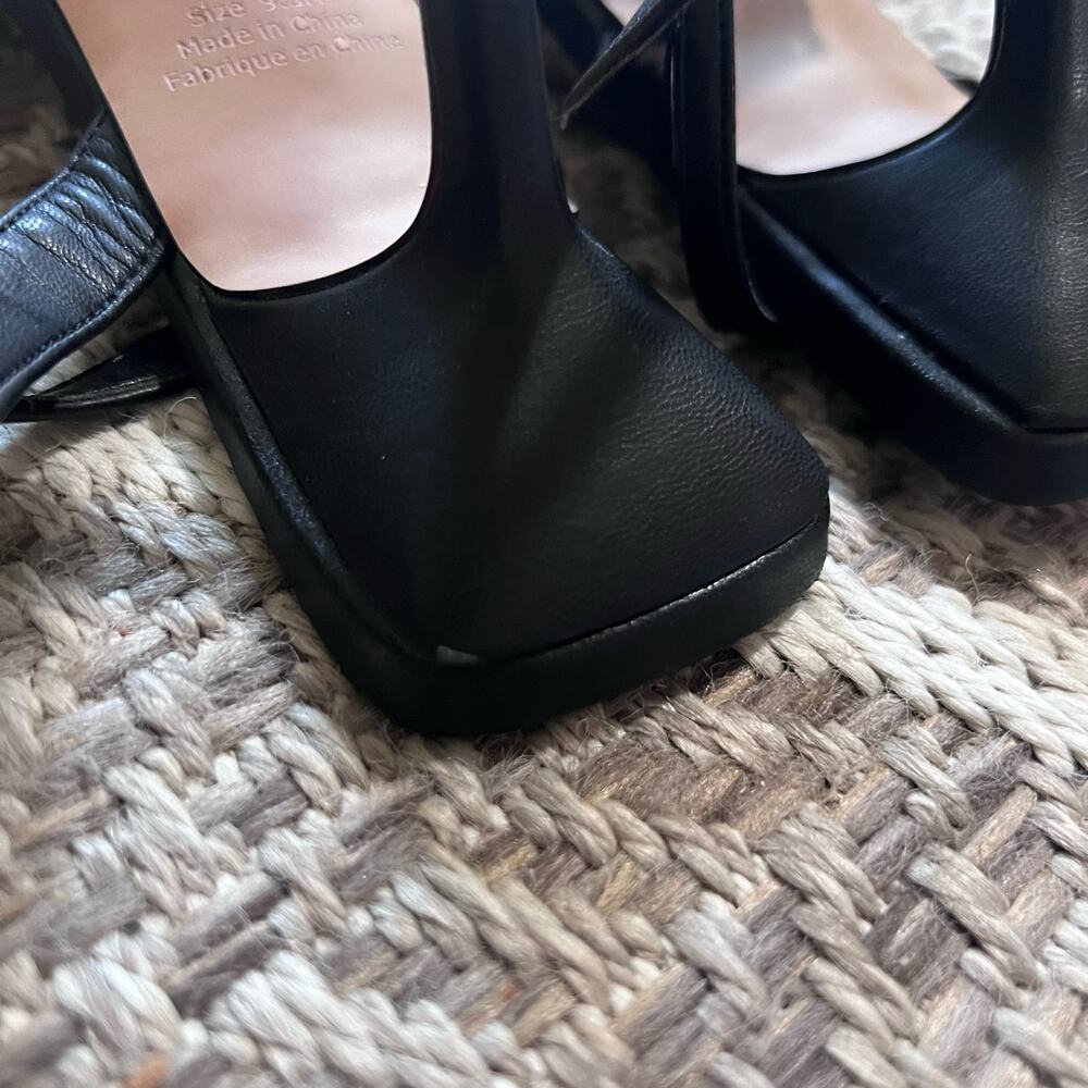 Open edit ankle wrap heels sz 9.5 - Picture 6 of 7